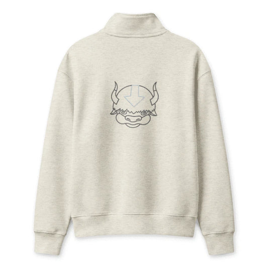 Avatar: The Last Airbender - Appa & Elements Minimalist Quarter-Zip Sweatshirt