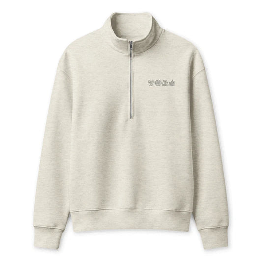 Avatar: The Last Airbender - Appa & Elements Minimalist Quarter-Zip Sweatshirt
