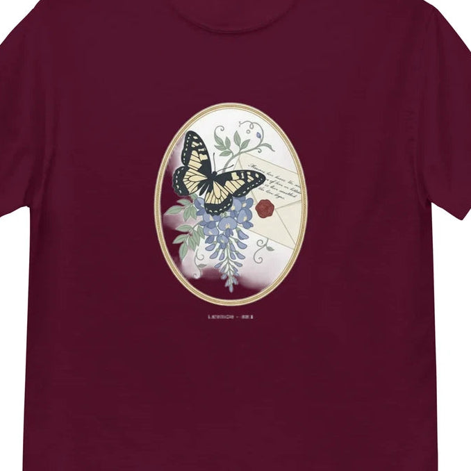 Bridgerton Butterfly Wisteria Letter Regency Era Boxy T-Shirt Graphic Tee